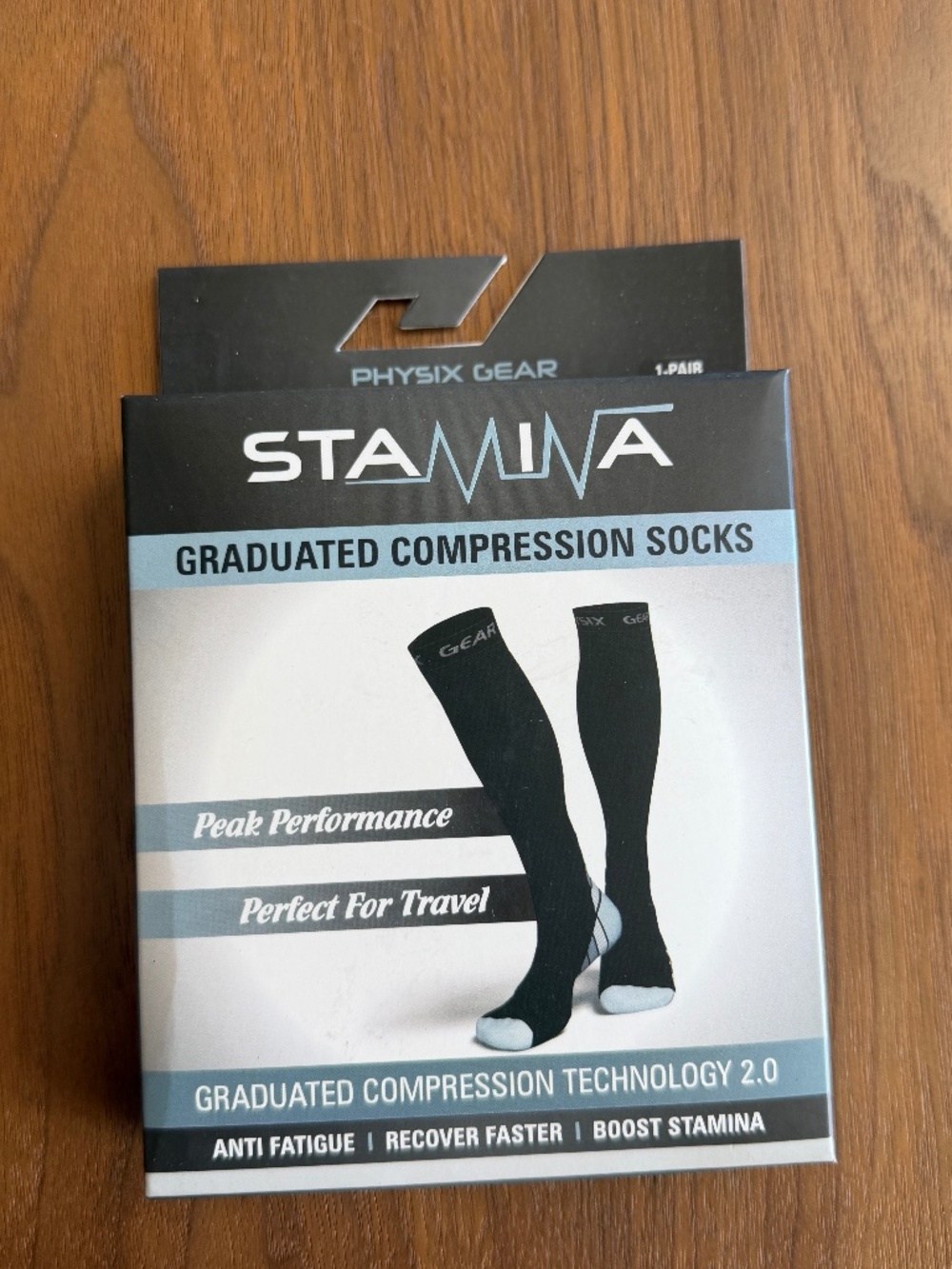 STAMINA BLACK COMPRESSION SOCKS